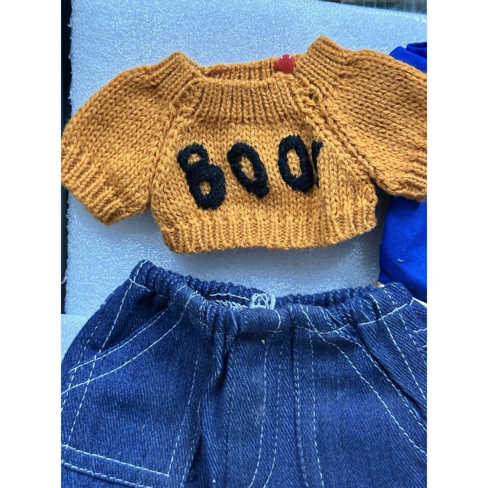 Halloween Baby Doll Outfits Lot Of 2 Boo And Pants Superwomen Dress 9.5 -10.5 In - Picture 3 of 5